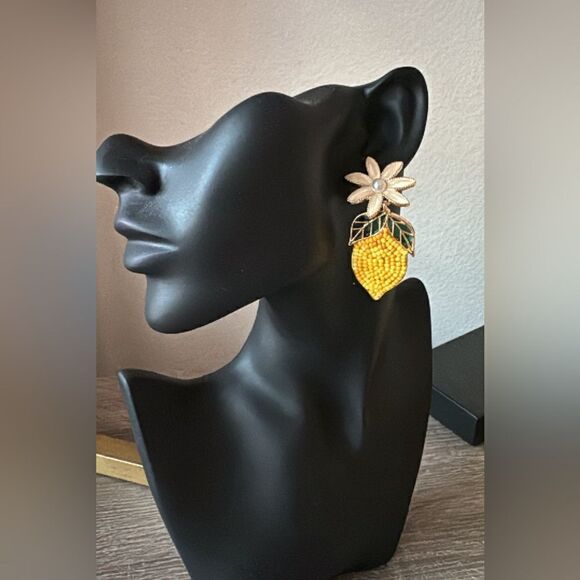 Bohemian lemon drop earrings A456 - Picture 4 of 4